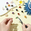 16Pcs 8 Style Natural Gemstone Connector Charms PALLOY-CJ00053-5