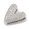 Brass Micro Pave Cubic Zirconia Slide Charms ZIRC-I068-08P-3