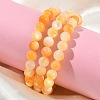 6MM Natural Yellow Shell Round Beaded Stretch Bracelets SH-CBACA76-18B-1