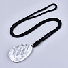 Natural Quartz Crystal Pendant Necklaces NJEW-S421-022C-2