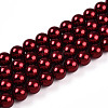 Baking Paint Pearlized Glass Pearl Bead Strands HY-N002-6mm-A13-2