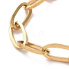 PVD Vacuum Plating 304 Stainless Steel Paperclip Chain Bracelet for Men Women BJEW-E031-04G-03-2