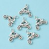 Tibetan Style Alloy Rider Motorcycle Pendants TIBEP-12941-AS-LF-3