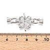 925 Sterling Silver Micro Pave Cubic Zirconia Fold Over Clasps STER-T008-02P-01-3