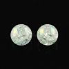 Bubblegum AB Color Transparent Crackle Acrylic Round Beads CACR-R011-20mm-03-1