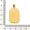 Ion Plating(IP) 304 Stainless Steel Pendants STAS-C101-08G-12-3