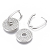 (Jewelry Parties Factory Sale)Brass Micro Pave Clear Cubic Zirconia Dangle Huggie Hoop Earrings EJEW-N011-20P-NF-3