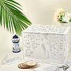 Wood Wedding Money Box Holder with Sign DJEW-WH20011-001B-3