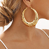 Alloy Ring Hoop Earrings for Women EJEW-U028-07G-02-1