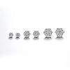 925 Sterling Silver Pave Moissanite Stud Earrings for Women SX7074-1-2