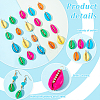 AHADERMAKER 30Pcs 5 Colors Spray Painted Natural Cowrie Shell Pendants SSHEL-GA0001-15-8