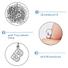 Letter A~Z Alloy Micro Pave Cubic Zirconia Cup Handle Pendant Decorations HJEW-AB00409-4