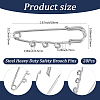 20Pcs Steel Heavy Duty Safety Pins Brooch Pins DIY-SC0033-20-2