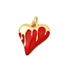 Brass Enamel Pendants KK-I359-17G-03-1
