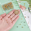 BENECREAT 60Pcs 2 Color Brass Stud Earring Findings KK-BC0013-24-3