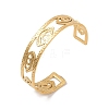 Hollow Wide Version Open Cuff Bangles BJEW-U006-03G-02-1