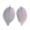 Electroplated Natural Leaf Big Pendants IFIN-Q119-02L-2