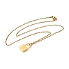 304 Stainless Steel Rolo Chain Pendant Necklaces NJEW-S444-01G-13-2