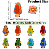 48Pcs 8 Colors Handmade Lampwork Bumpy Beads LAMP-PA0001-52-2