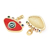 Brass Micro Pave Cubic Zirconia Pendants KK-H262-12G-2