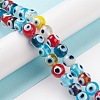 Handmade Evil Eye Lampwork Bead Strands LAMP-M015-01A-2