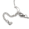 304 Stainless Steel Cable Chain Anklets AJEW-H104-05P-3