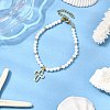 304 Stainless Steel Hollow Cross Charm Bracelets BJEW-JB12299-1