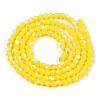 Opaque Solid Color Electroplate Glass Beads Strands EGLA-A039-P2mm-L05-3