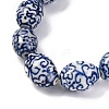 Handmade Blue and White Porcelain Beads PORC-I027-16D-3