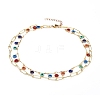 Brass Enamel Double Layer Necklaces NJEW-JN02831-04-1