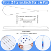 6Pcs 304 Stainless Steel Cable Chain Necklaces MAK-SC0001-46-2