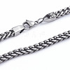 Men's 304 Stainless Steel Wheat Chain & Cuban Link Chain Necklaces NJEW-L173-001-AS-1
