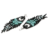 Bohemia Woven Glass Seed Bead Dangle Earrings EJEW-A046-02C-2