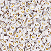 500Pcs Plating Acrylic Beads PACR-TADJ0001-01S-2