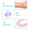 9 Strands 9 Colors  Baking Paint Transparent Glass Beads Strands DGLA-TA0001-38-4