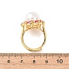 Adjustable Brass Micro Pave Cubic Zirconia Finger Rings for Women RJEW-A098-04G-5