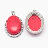 Synthetic Red Turquoise Pendants G-D851-16-2