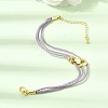 Polyester Multi-Strand Bracelets FB-CBA983F-02G-04-2