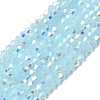 AB Color Plated Opaque Glass Beads Strands GLAA-G127-02E-1