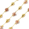 Handmade Sunstone Faceted Round Beaded Chains CHC-F021-01G-02-1