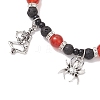 Halloween Alloy Charm Bracelets BJEW-TA00676-4