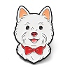 Samoyed with Red Bowtie Alloy Enamel Pins AL-CBA6DDE-03C-1