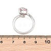 Flower Brass Micro Pave Cubic Zirconia Cuff Open Rings for Women CU-CBA0A21-06A-P-5