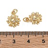 Brass Micro Pave Cubic Zirconia Charms CU-CBAF0F8-17D-G-3