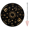 AHADEMAKER 1Pc Cone/Spike/Pendulum Natural Rose Quartz Stone Pendants DIY-GA0004-32B-1