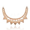 Golden Plated Curved Alloy Big Pendant Links PALLOY-J589-45G-1