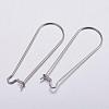 Tarnish Resistant 316 Surgical Stainless Steel Hoop Earrings Settings STAS-K146-040-39x14mm-1