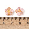 Electroplate and Golden Metal Enlaced Glass Beads EGLA-T029-02J-3