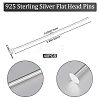 Beebeecraft 925 Sterling Silver Flat Head Pins STER-BBC0002-14A-2