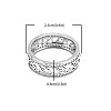 Hollow Out Flower Brass Micro Pave Clear Cubic Zirconia Finger Rings FS-WGD1340-04-2